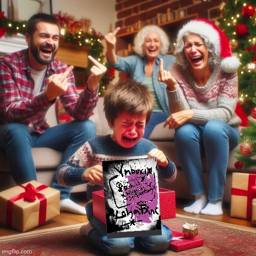 Crying Kid at Xmas | image tagged in crying kid at xmas | made w/ Imgflip meme maker