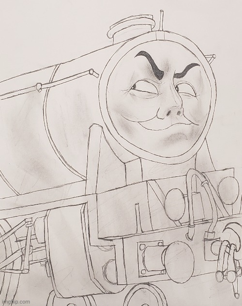 That feeling when cab surgery is tomorrow | image tagged in thomas the tank engine,rws,drawing | made w/ Imgflip meme maker