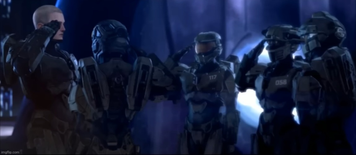 Sad salute template | image tagged in halo salute | made w/ Imgflip meme maker