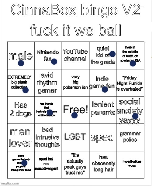 Wii ball | image tagged in cinnabox bingo 2 | made w/ Imgflip meme maker