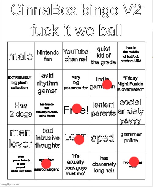 CinnaBox bingo 2 | image tagged in cinnabox bingo 2 | made w/ Imgflip meme maker