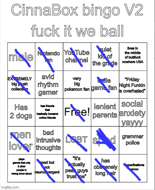 tits and ass. cock too | image tagged in cinnabox bingo 2 | made w/ Imgflip meme maker
