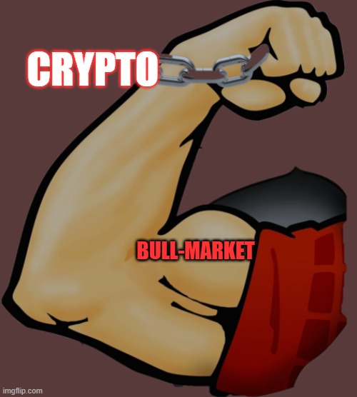 bull-market | CRYPTO; BULL-MARKET | image tagged in btc,cryptocurrency,shut up and take my money,muscle,so true memes | made w/ Imgflip meme maker