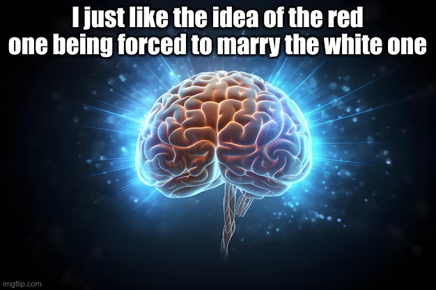 its funny to me | I just like the idea of the red one being forced to marry the white one | made w/ Imgflip meme maker