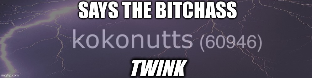 SAYS THE BITCHASS TWINK | made w/ Imgflip meme maker