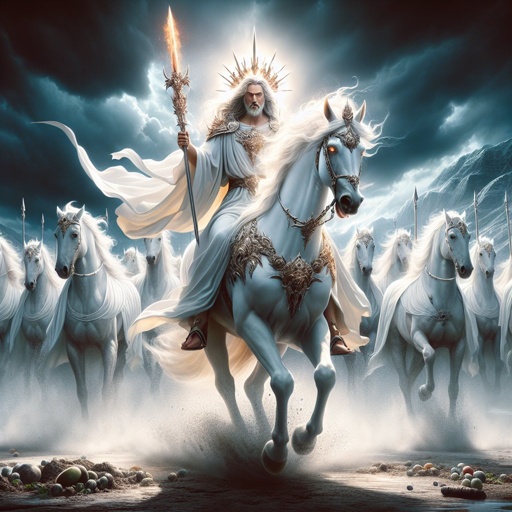 High Quality Jesus on a White Horse Blank Meme Template