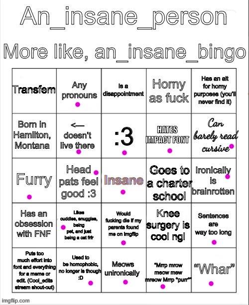 Hai~ | image tagged in an_insane_bingo december 2024,meme,memes,bingo | made w/ Imgflip meme maker