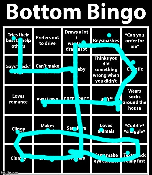 Bottom Bingo | image tagged in reggin,backwards,is,i study in kinyarwanda | made w/ Imgflip meme maker