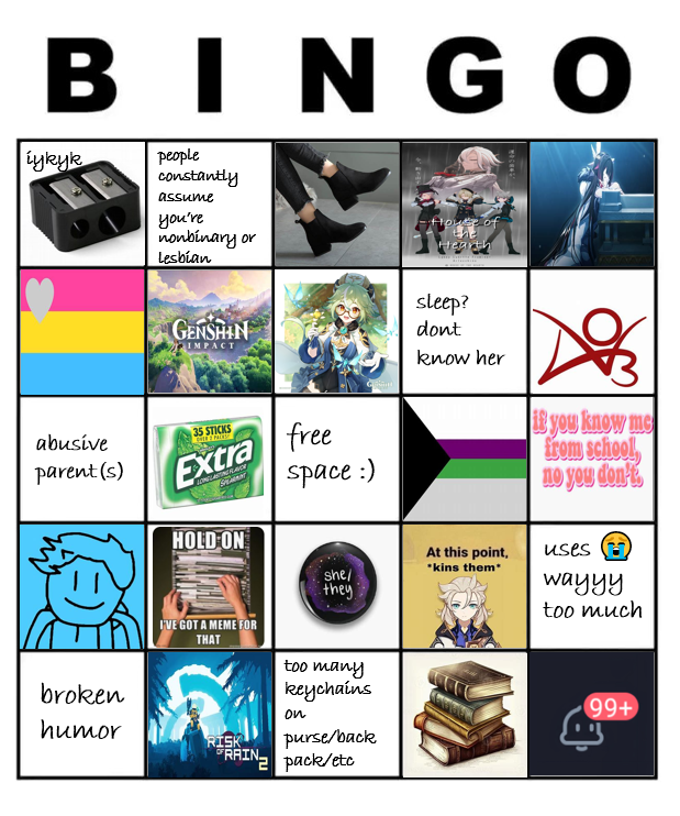 High Quality vix's bingo Blank Meme Template