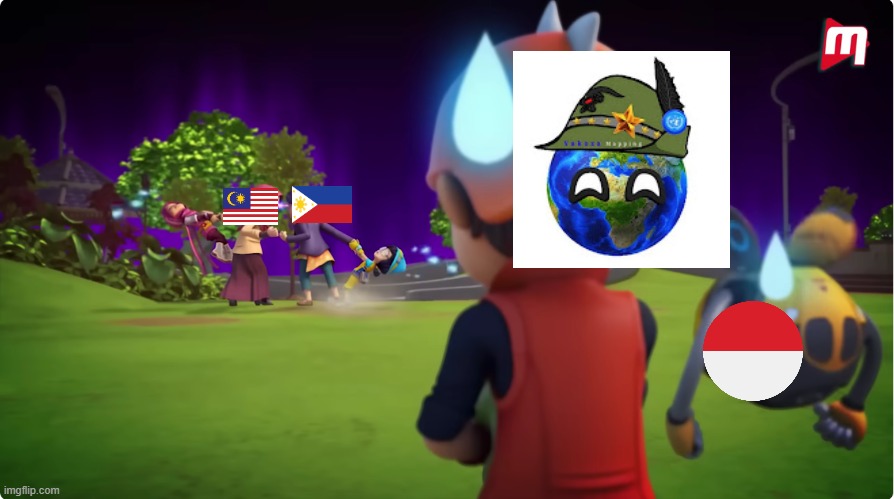 Malaysia and Philippines fighting about their family | image tagged in malaysia,philippines,boboiboy,youtube | made w/ Imgflip meme maker