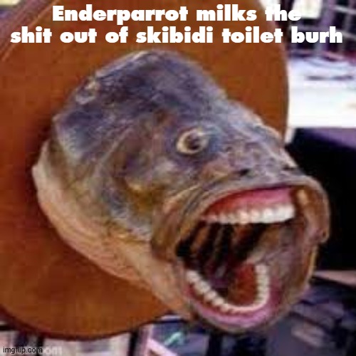 Pogfish | Enderparrot milks the shit out of skibidi toilet burh | image tagged in pogfish | made w/ Imgflip meme maker