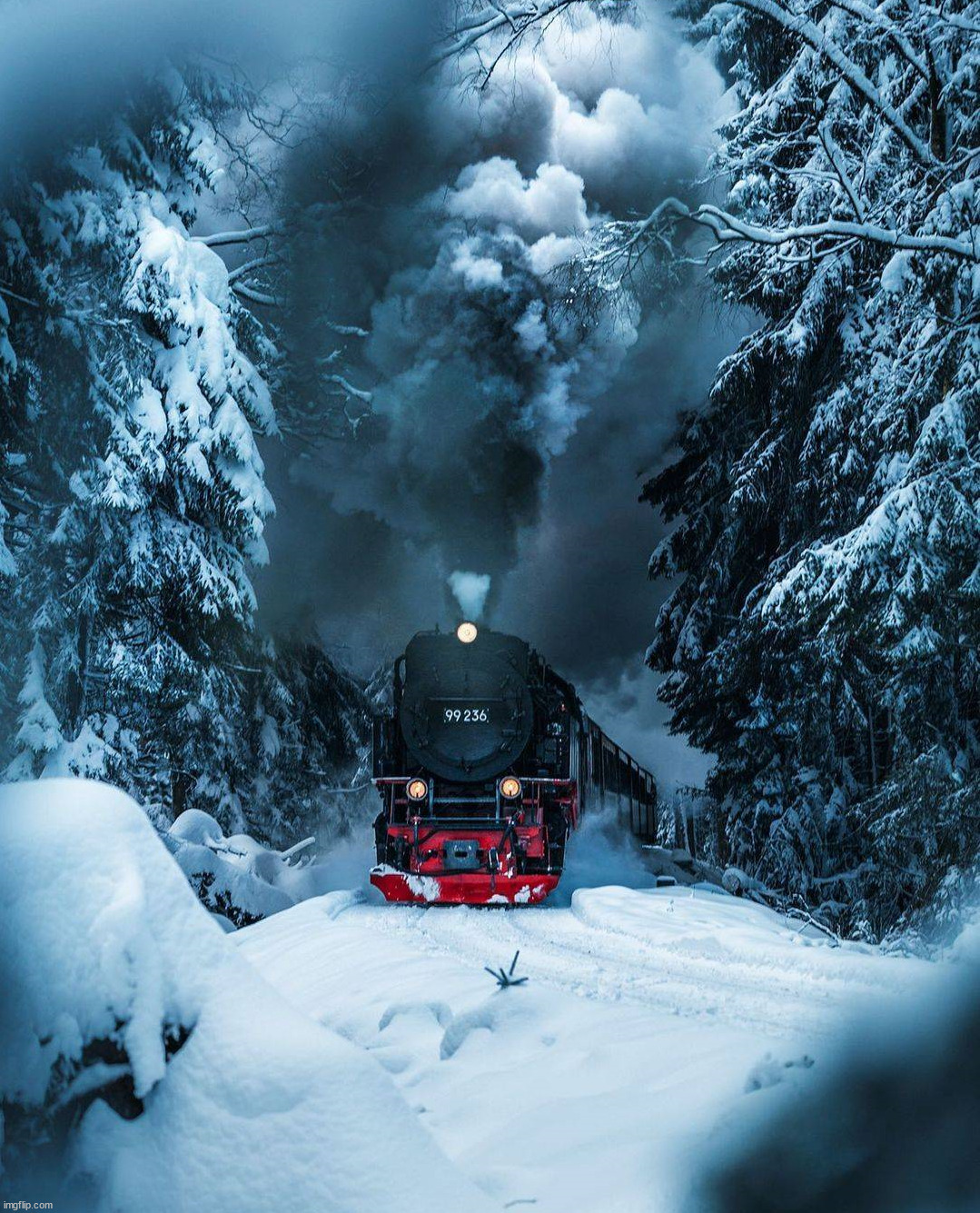 Winter train | image tagged in awesome | made w/ Imgflip meme maker