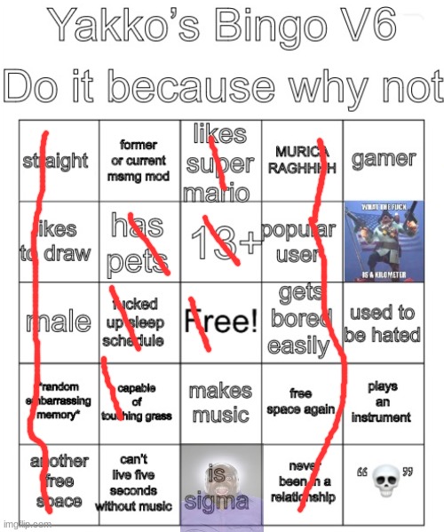 Yakko’s Bingo V6 | image tagged in yakko s bingo v6 | made w/ Imgflip meme maker