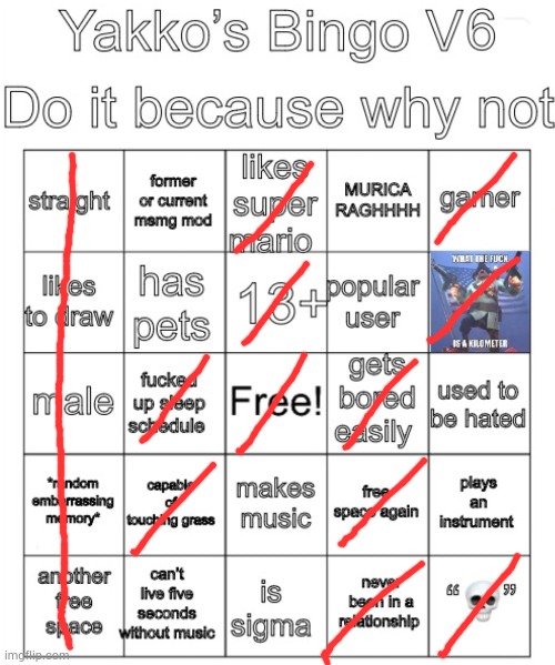 Too many squares | image tagged in yakko s bingo v6 | made w/ Imgflip meme maker