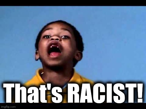 That's racist 2 | That's RACIST! | image tagged in that's racist 2 | made w/ Imgflip meme maker