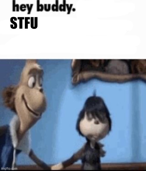 Hey buddy | STFU | image tagged in hey buddy | made w/ Imgflip meme maker