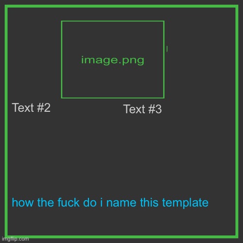 how do i name this tenplate | Text #2; Text #3; how the fuck do i name this template | image tagged in how do i name this tenplate | made w/ Imgflip meme maker