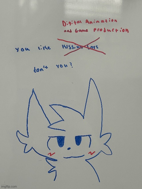 Drew this on a whiteboard in my Digital Animation and Game Production class | made w/ Imgflip meme maker