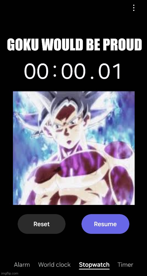 Speed | GOKU WOULD BE PROUD | image tagged in ultra instinct goku,speed,god speed | made w/ Imgflip meme maker