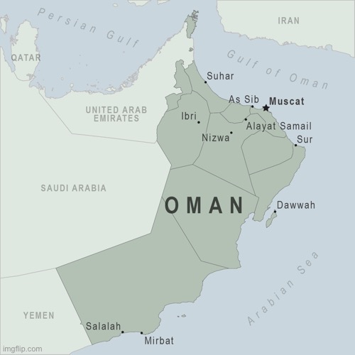 Oman map | image tagged in oman map | made w/ Imgflip meme maker