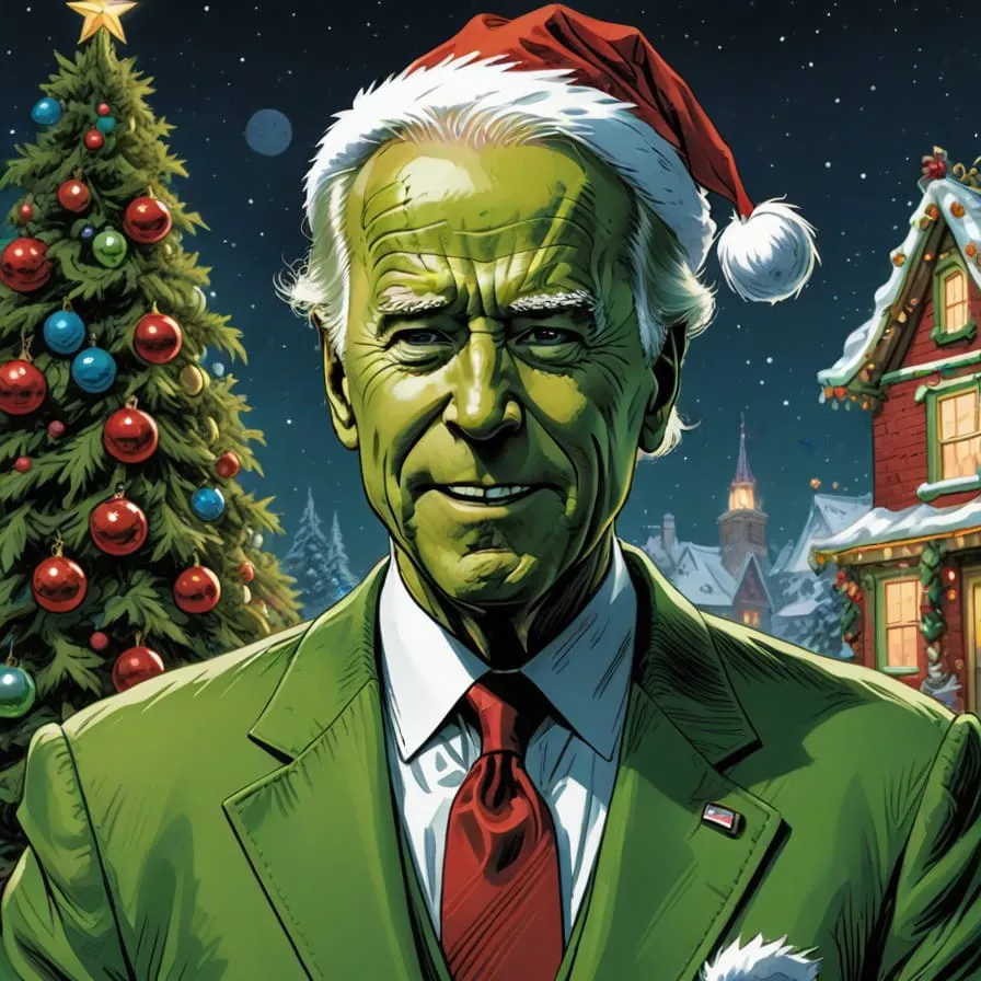 High Quality The Biden Grinch Blank Meme Template