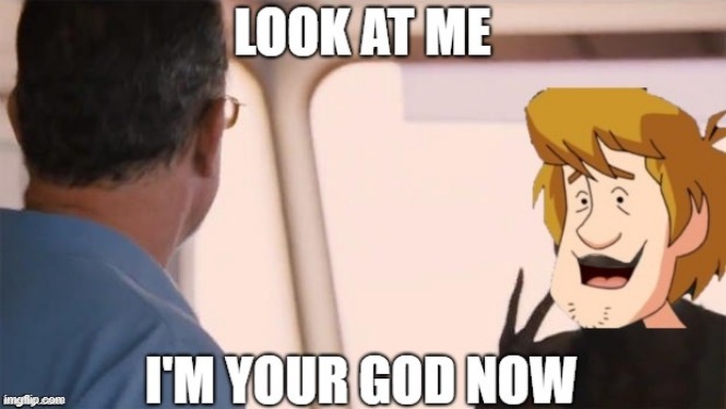 Shaggy God is Back | image tagged in repost | made w/ Imgflip meme maker