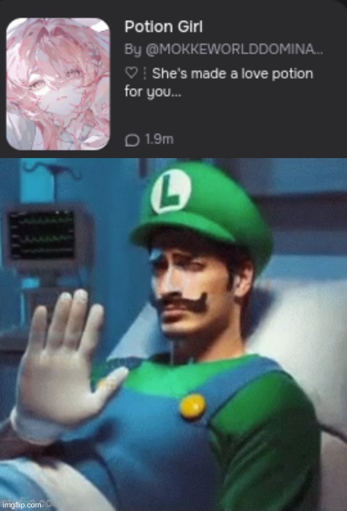 image tagged in luigi says no | made w/ Imgflip meme maker