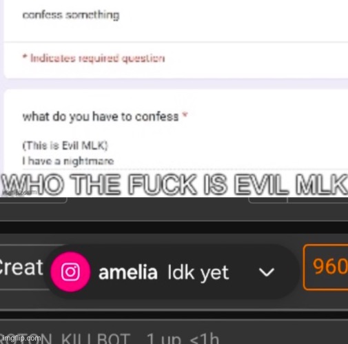 death battle | image tagged in who the fuck is evil mlk,amelia doesn't know yet | made w/ Imgflip meme maker