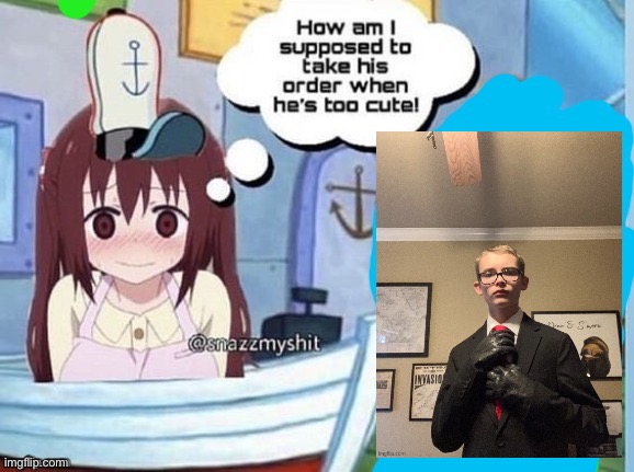 How am I supposed to take his order when he's too cute! | image tagged in how am i supposed to take his order when he's too cute | made w/ Imgflip meme maker