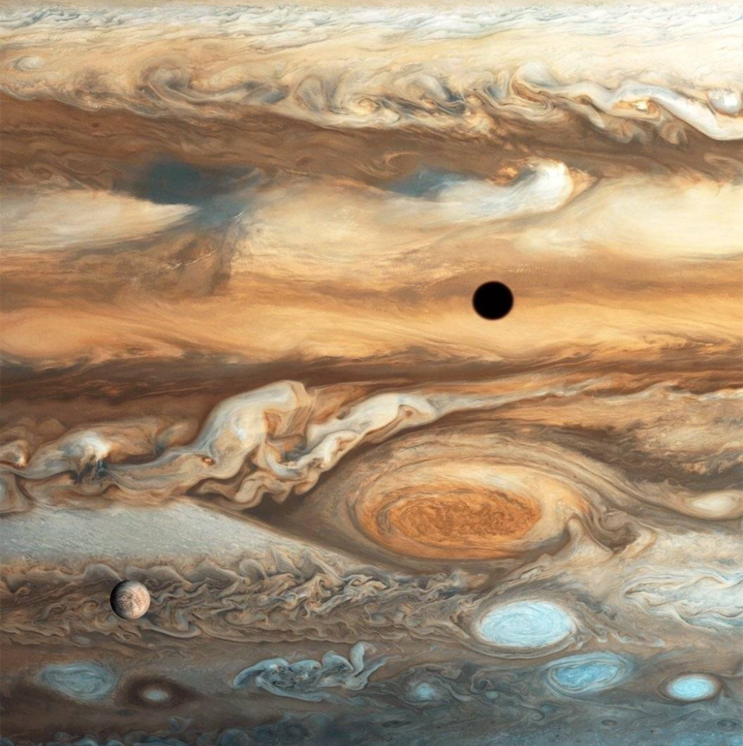 Jupiter and its Moons, courtesy of NASA (1/3) Blank Meme Template