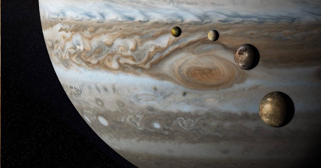 Jupiter and its Moons, courtesy of NASA (3/3) Blank Meme Template