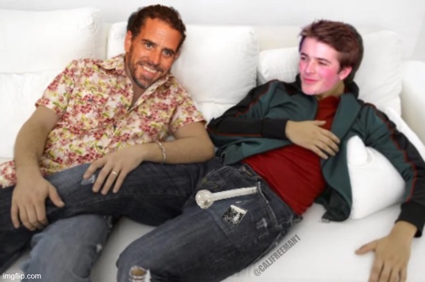 Hunter and Sisson having a crack fueled bromance | @CALJFREEMAN1 | image tagged in hunter biden,joe biden,maga,crackhead,crack head,donald trump | made w/ Imgflip meme maker