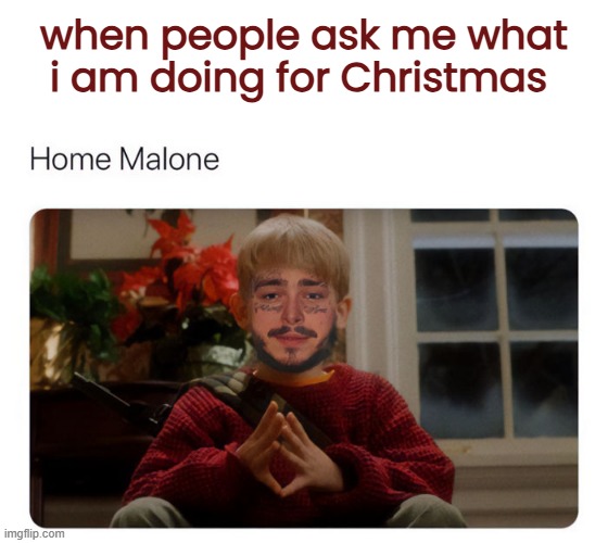 when people ask me what i am doing for Christmas | made w/ Imgflip meme maker