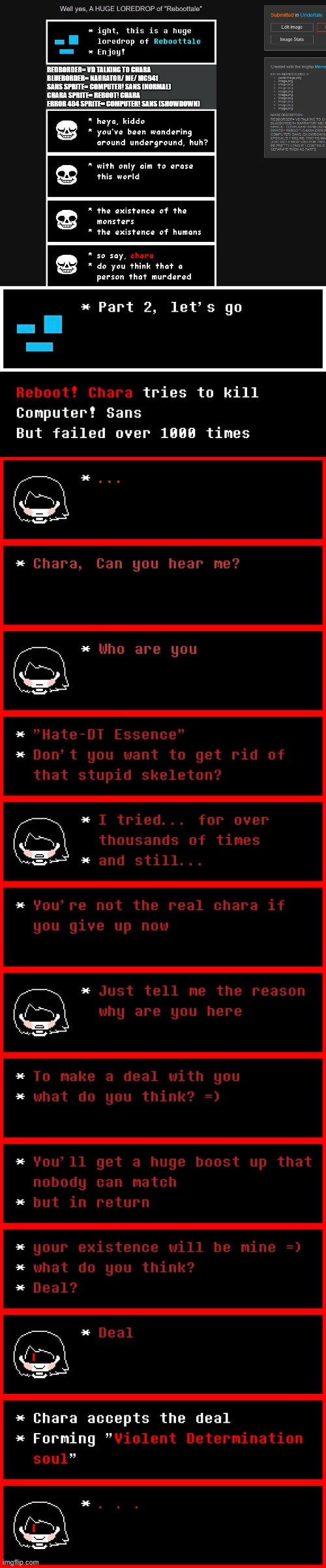 Well yes, A HUGE LOREDROP of "Reboottale"  Part 2 | image tagged in undertale,reboottale,epsical,memescraetor941,ultimateverse,loredrop | made w/ Imgflip meme maker