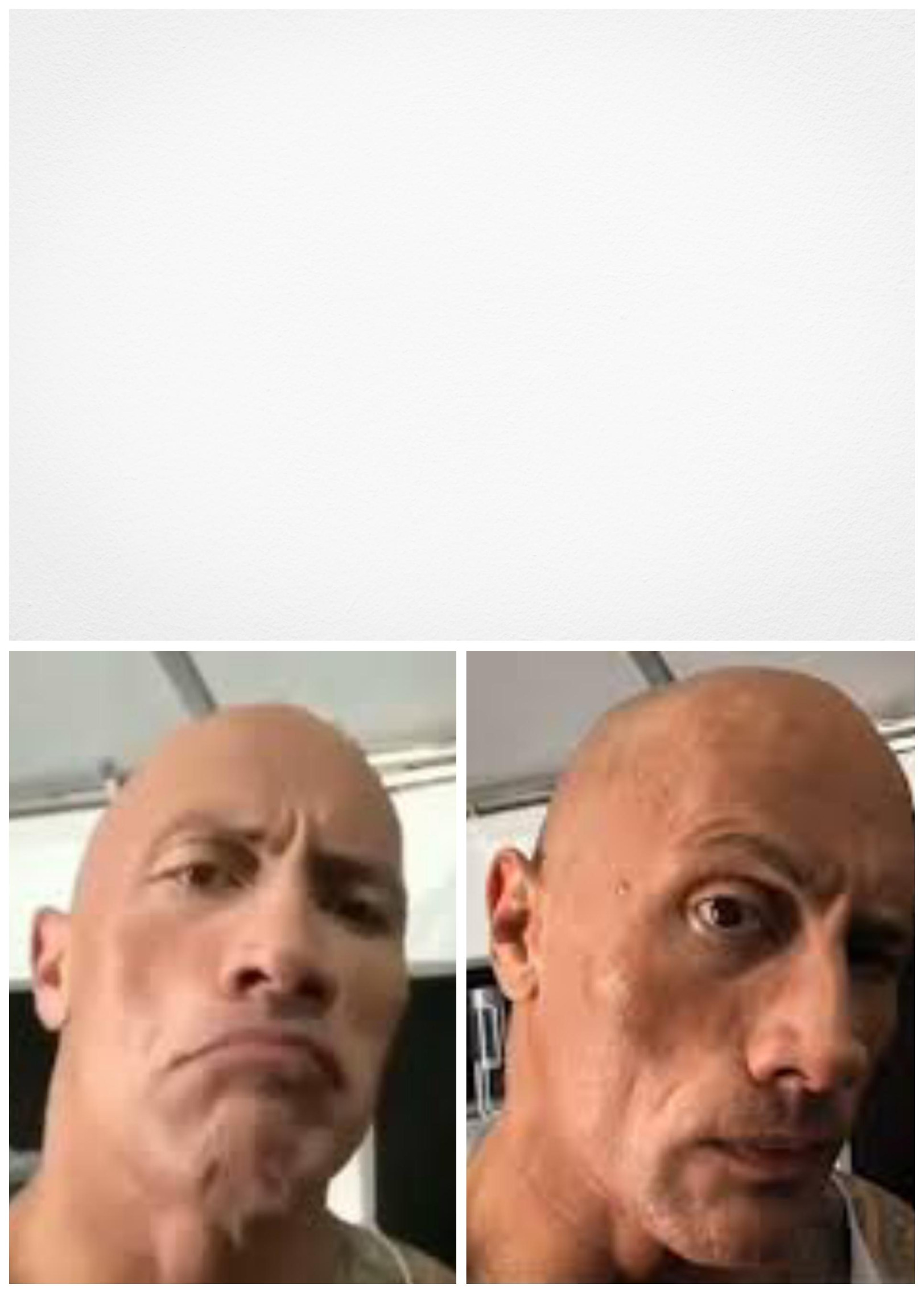 The rock normal and sus Blank Meme Template