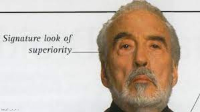 Signature Look Of Superiority | image tagged in signature look of superiority | made w/ Imgflip meme maker