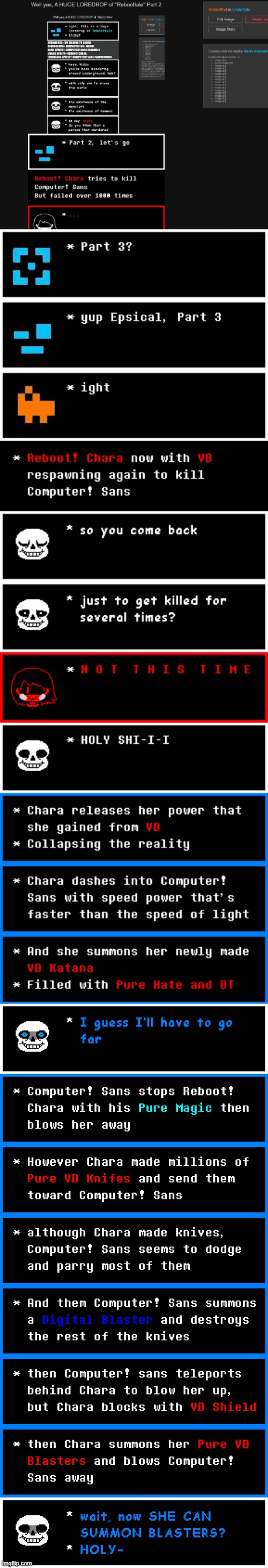 Well yes, A HUGE LOREDROP of "Reboottale" Part 3 | image tagged in undertale,reboottale,ultimateverse,part 3,loredrop | made w/ Imgflip meme maker