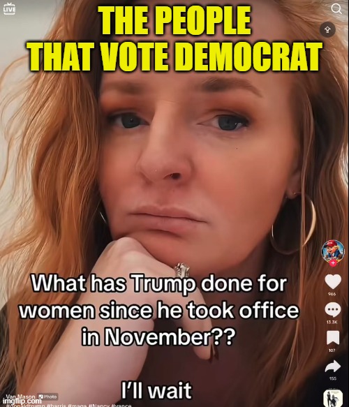 Ladies and Gentleman | THE PEOPLE THAT VOTE DEMOCRAT | image tagged in democrats,liberal logic,maga,trump,biden,kamala harris | made w/ Imgflip meme maker