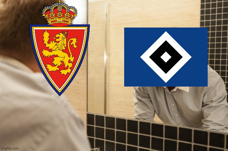 Zaragoza bottling promotion chances like HSV, after being winless and lost 2-3 v Oviedo, not being in LALIGA since 2012/13. | image tagged in man looking in mirror,zaragoza,laliga 2,futbol,hsv,soccer | made w/ Imgflip meme maker