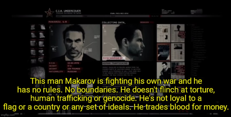 Makarov Speech | image tagged in makarov speech | made w/ Imgflip meme maker