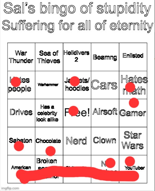 i win | image tagged in sal s bingo | made w/ Imgflip meme maker