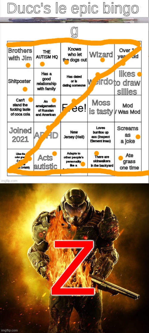 Z | Z | image tagged in doom guy | made w/ Imgflip meme maker