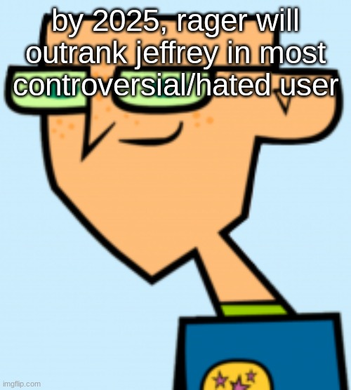 harold | by 2025, rager will outrank jeffrey in most controversial/hated user | image tagged in harold | made w/ Imgflip meme maker