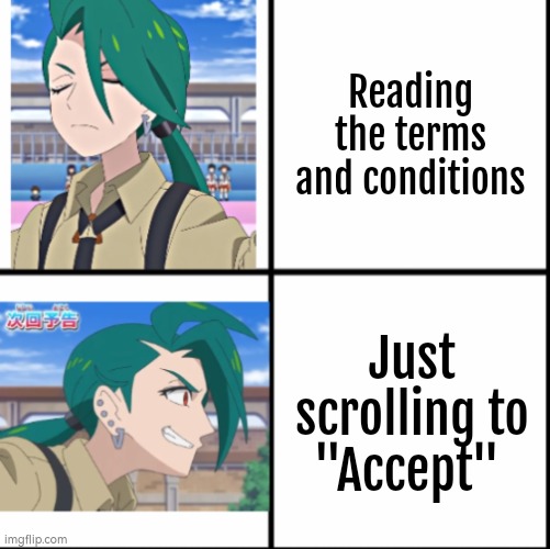 Reading terms and conditions? I got always no time for that crap. | Reading the terms and conditions; Just scrolling to "Accept" | image tagged in terms and conditions,memes | made w/ Imgflip meme maker