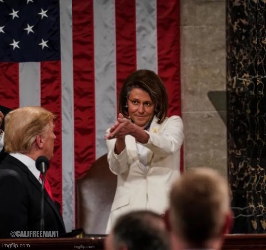 Speaker Mike Johnlosi… | @CALJFREEMAN1 | image tagged in good old nancy pelosi,nancy pelosi,maga,nancy pelosi tears speech,congress,donald trump | made w/ Imgflip meme maker