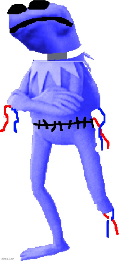 msmg is back yipee | image tagged in withered blue kermert | made w/ Imgflip meme maker
