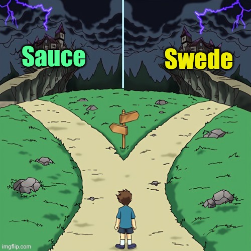 . | Swede; Sauce | image tagged in two castles both dark | made w/ Imgflip meme maker