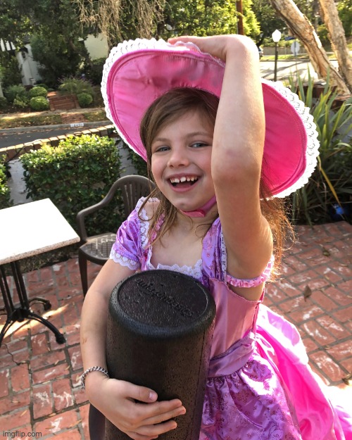 FOAMROLLER GIRL | image tagged in foamroller girl | made w/ Imgflip meme maker