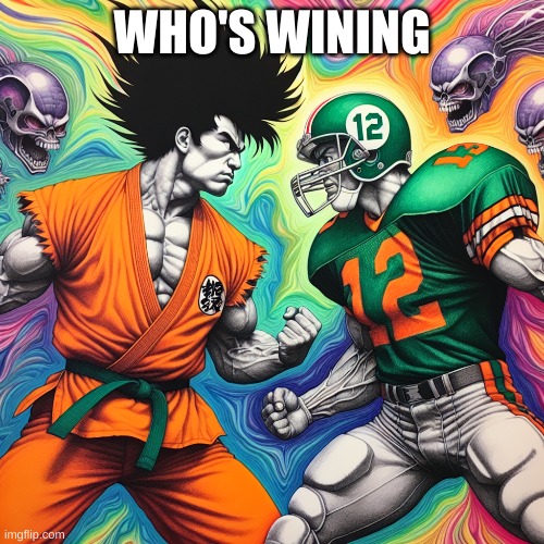 Goku or Aaron rodgers | WHO'S WINING | image tagged in who would win | made w/ Imgflip meme maker