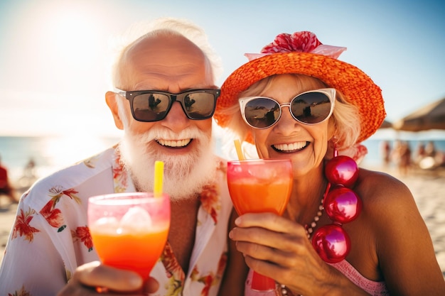 Happy old couple retired elderly vacation JPP Blank Meme Template